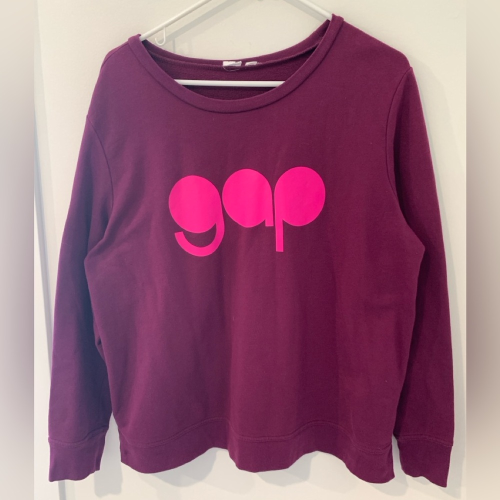 purple gap logo crewneck